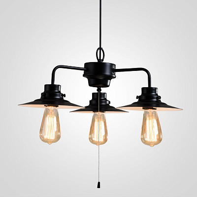 Industrial Retro Chandelier Черный  фото 1