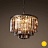 1920s Odeon Glass Fringe Chandelier Smoke (S) - 3 rings 60 см   фото 2