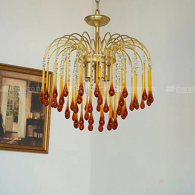 Подвесной светильник Amber Drops Chandelier  фото 1