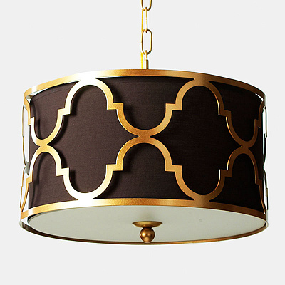 Люстра Quatrefoil Overlay Drum Pendant  фото 1