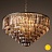 1920s Odeon Glass Fringe Chandelier Smoke (L) - 7 rings Коньячный фото 3